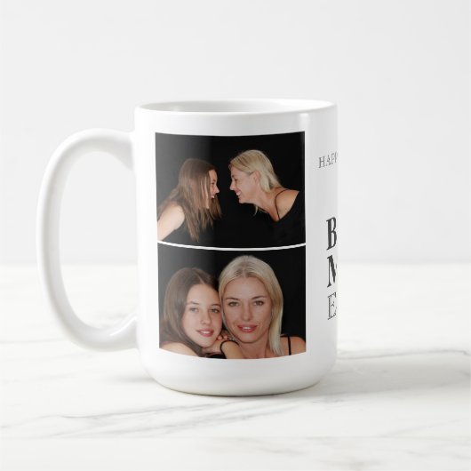 母最高の母の日2写真コラージュ コーヒーマグカップ (左)