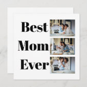 母最高の母の日3写真コラージュのカード (正面/裏面)