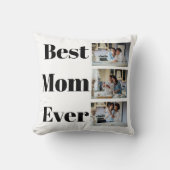 母最高の母の日3写真コラージュ クッション (正面)
