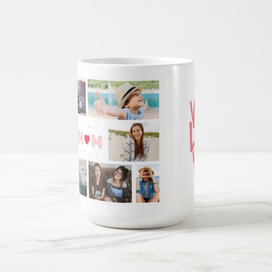 母最高の母の日8写真コラージュ コーヒーマグカップ (中央)