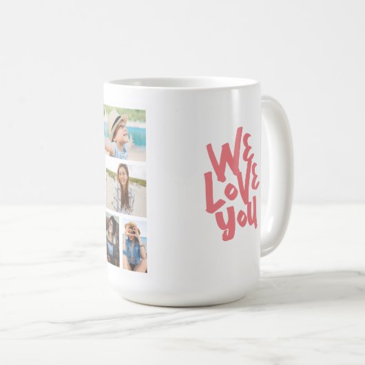 母最高の母の日8写真コラージュ コーヒーマグカップ (正面右)