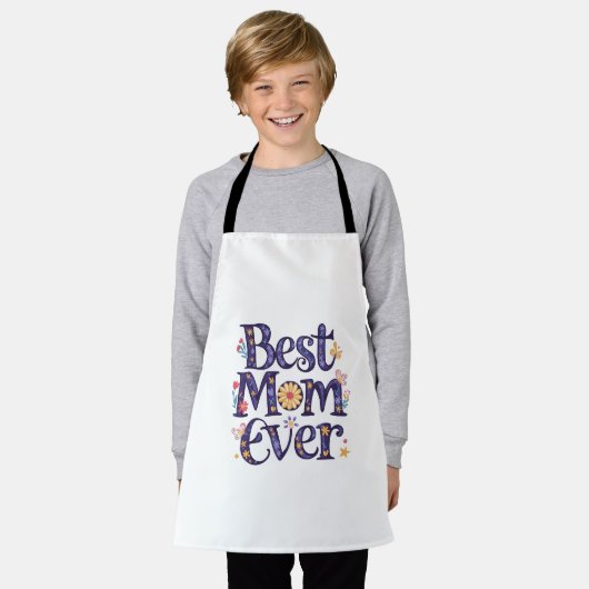 母最高の母の日 エプロン (着用した状態)