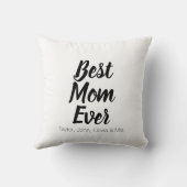 母最高の母の日、母のの子の名カスタム前 クッション (裏面)