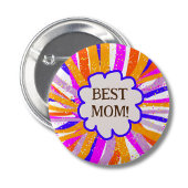 母最高の母の日mums誕生日トップマーム 缶バッジ