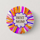 母最高の母の日mums誕生日トップマーム 缶バッジ (正面)