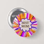 母最高の母の日mums誕生日トップマーム 缶バッジ (正面&裏面)