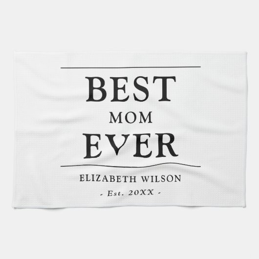 母最高の母の贈り物キッチンタオル キッチンタオル (横)