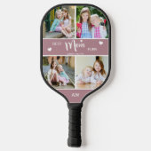 母最高の母母の日のイニシャルMauve ピックルボールラケット (裏面)