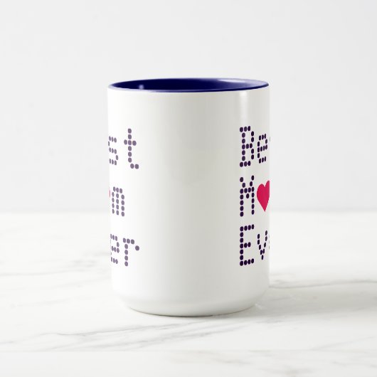 母最高の母母の日誕生日ハートコーヒー マグカップ (中央)