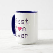母最高の母母の日誕生日ハートコーヒー マグカップ (正面左)