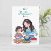 母最高の母生母子接合芸術デザイン カード (スタンド正面)