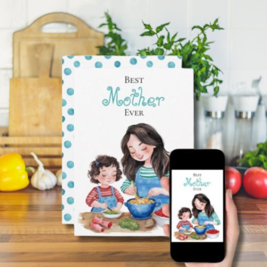 母最高の母生母子接合芸術デザイン カード