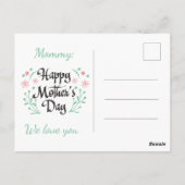 母最高の母、子供/花はがき ポストカード (裏面)