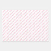 母最高の淡いピンクと白 ラッピングペーパーシート (正面2)