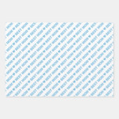 母最高の淡青と白 ラッピングペーパーシート (正面2)