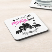 母最高の熊が三つの熊の子 コースター (左側)