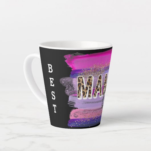 母最高の生きカスタマイズま カフェラテマグ (左アングル)