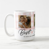 母最高の生写真マザーズ・デイ・ギンガムハートかわいい コーヒーマグカップ (左)