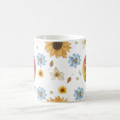 母最高の生花の写真母の日のマグカップ コーヒーマグカップ (中央)