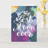 母最高の色彩の鮮やかは抽象芸術の母の日 カード (黄色い花)