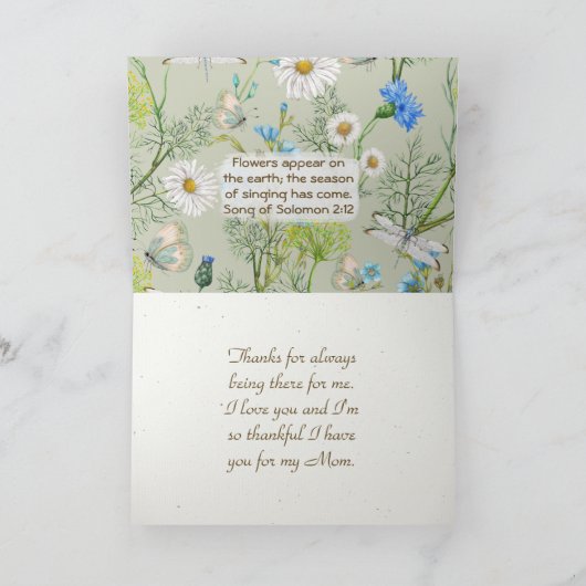 母最高の花の庭バイブル聖母の日 シーズンカード (内部)