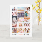 母最高の親のピンクの母の15日の写真付きコラージュグリッド カード (黄色い花)