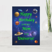 母最高の誕生日in the Universe カード (正面)