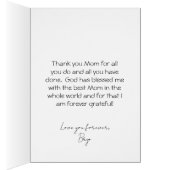 母最高の賞の母の日カード (内側 (右))