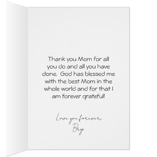 母最高の賞の母の日カード (内側 (右))