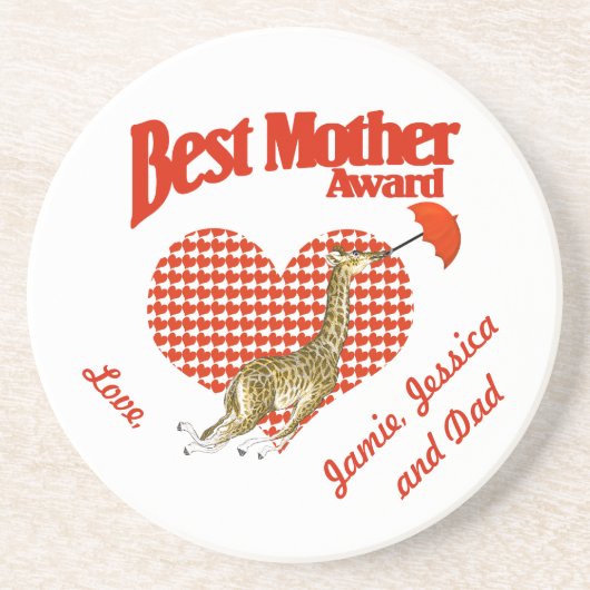 母最高の賞記念 コースター (正面)