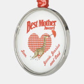 母最高の賞記念 メタルオーナメント (左)