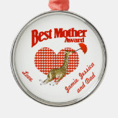 母最高の賞記念 メタルオーナメント (正面)
