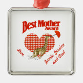 母最高の賞記念 メタルオーナメント (正面)