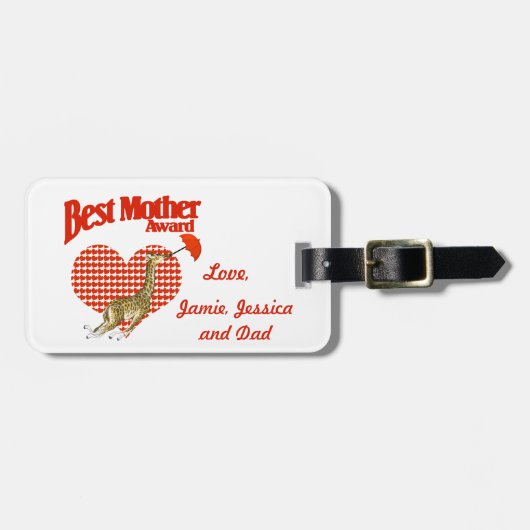 母最高の賞記念 ラゲッジタグ (正面横)