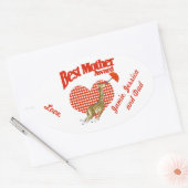 母最高の賞記念 楕円形シール (封筒)