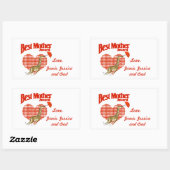 母最高の賞記念 長方形シール (シート)