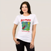 母最高の賞 – お母さんの誕生日に変更! トライブレンドTシャツ (正面全面)