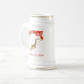 母最高の賞 ビールジョッキ (正面左)