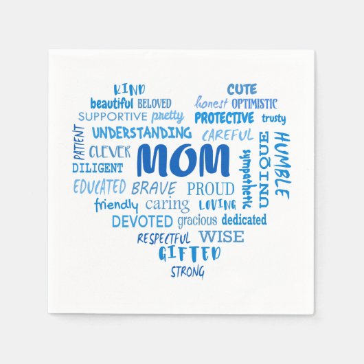 母最高の質と母の特徴インビ スタンダードカクテルナプキン (正面)