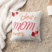 母最高の赤バラの水色の母 クッション (ブランケット)