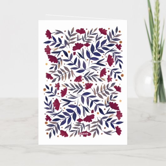 母最高の魔法のブルゴーニュガーデン母の日 箔シーズンカード (裏面)