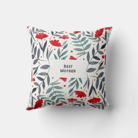 母最高の魔法の水の色ガーデン母の日 クッション (裏面)