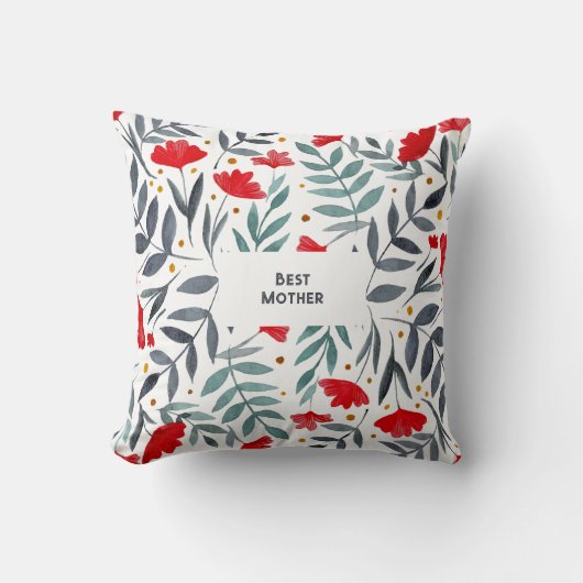 母最高の魔法の水の色ガーデン母の日 クッション (正面)