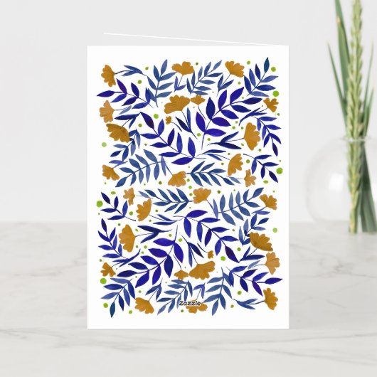 母最高の魔法の黄色い庭の母の日 箔シーズンカード (裏面)