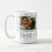 母最高の2枚のフォトジンガムハート母の日 コーヒーマグカップ (左)