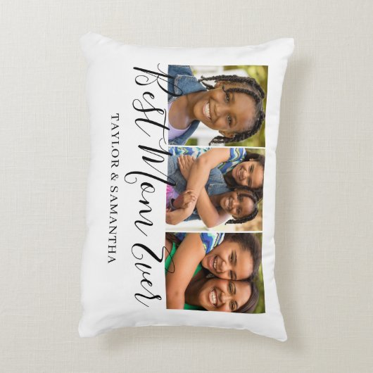 母最高の3フォトコラージュアクセント枕 アクセントクッション (裏面(縦))
