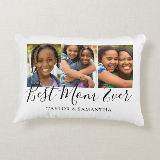 母最高の3フォトコラージュアクセント枕 アクセントクッション (裏面)