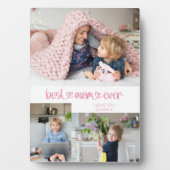 母最高の3枚かわいいハートタイポグラフィプラーク フォトプラーク (正面)