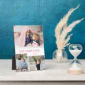 母最高の3枚かわいいハートタイポグラフィプラーク フォトプラーク (側面)