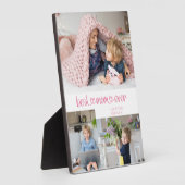 母最高の3枚かわいいハートタイポグラフィプラーク フォトプラーク (側面)